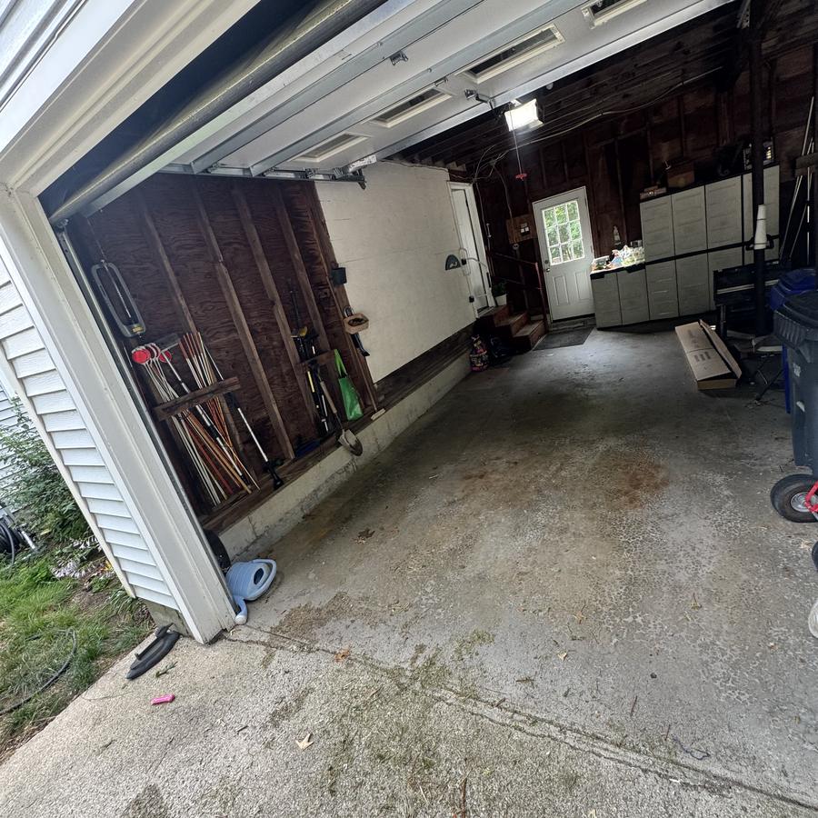 Garage cleanout after — cleared by Joe's Junk Removal & Demolition