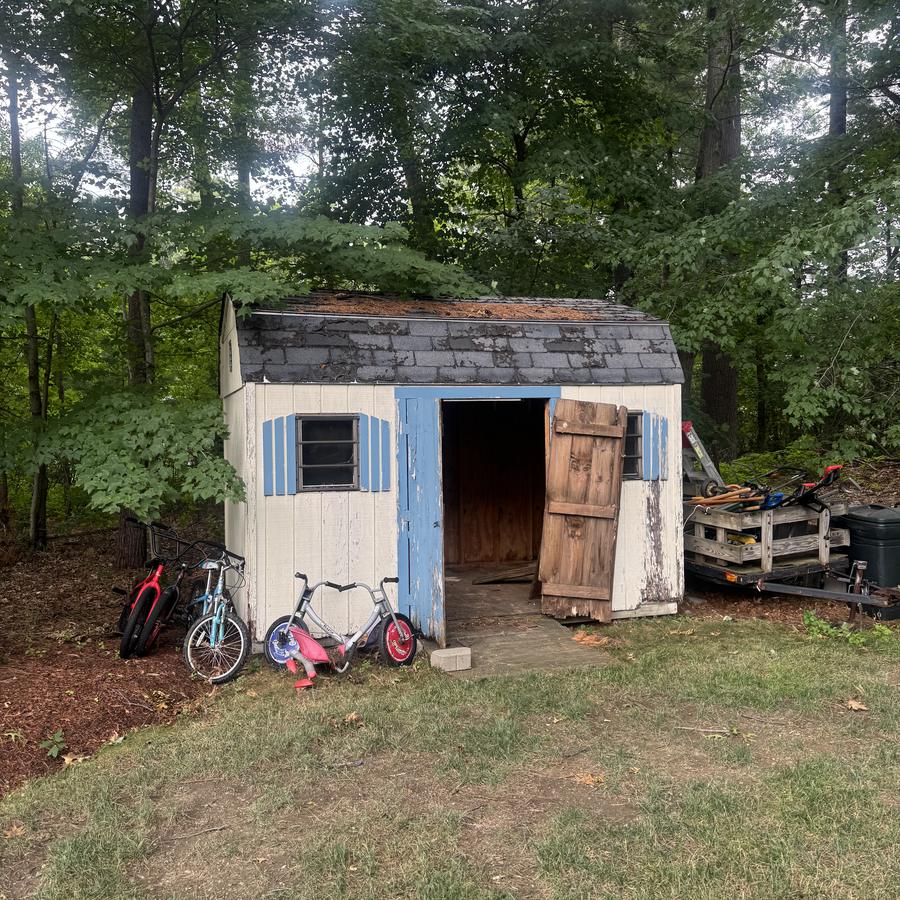 Shed cleanout & demo before — Joe's Junk Removal & Demolition